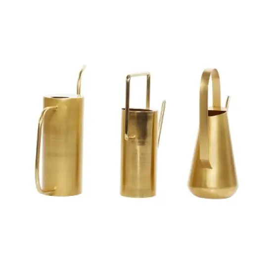 Set of 3 Glam Metal Tall Planters Gold - Olivia & May image {6}