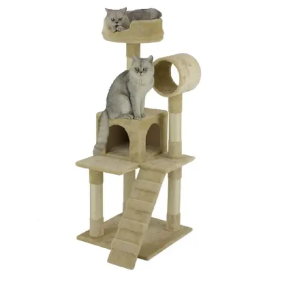 Go Pet Club 50" Cat Tree Condo with Sisal Covered Posts F75 image {2}