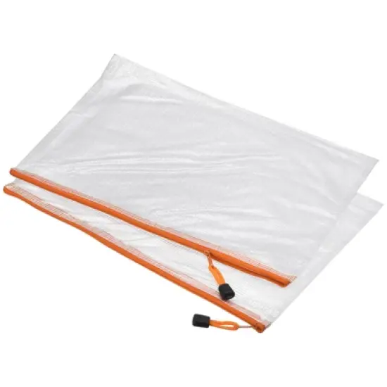 Unique Bargains PVC Waterproof Mesh Zipper Home Office Travel File Bag 3 Pcs image {5}