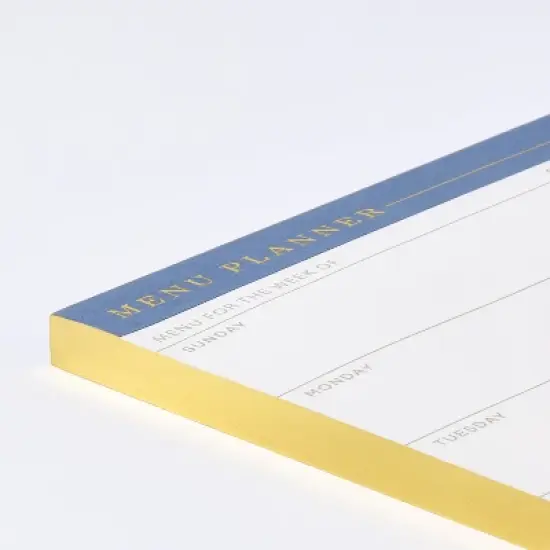 52 Page Special Rule Undated Weekly Menu Planner Blue Top - Threshold&trade;: Recycled Paper Journal & Meal Planner image {2}