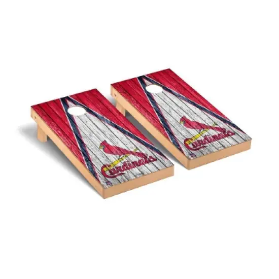 MLB St. Louis Cardinals Premium Cornhole Board Triangle Weathered Version image {1}