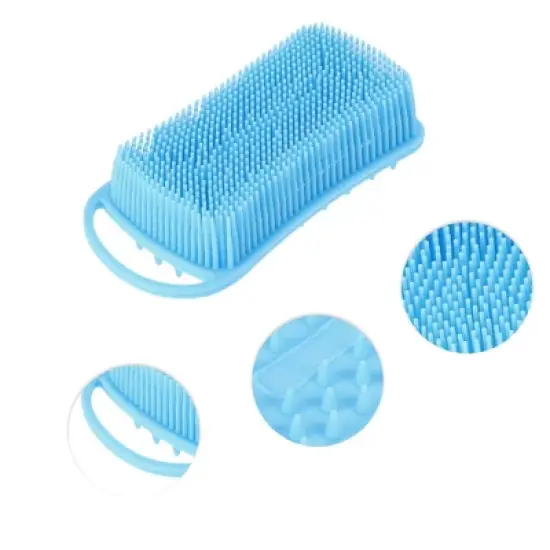 Unique Bargains Double Side Body Bath Brush for Shower 5.12"x2.52"x1.38" 1 Pc image {2}