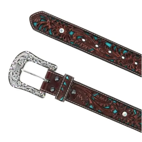 Ariat Women's Western Belt with Turquoise Inlays image {1}