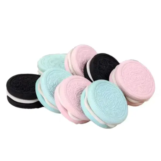 HTUTWOO Cartoon Creative Biscuit Eraser Simulation Oreo Student Stationery Traceless Eraser,Wipes clean, resists tearing, and protects paper image {5}