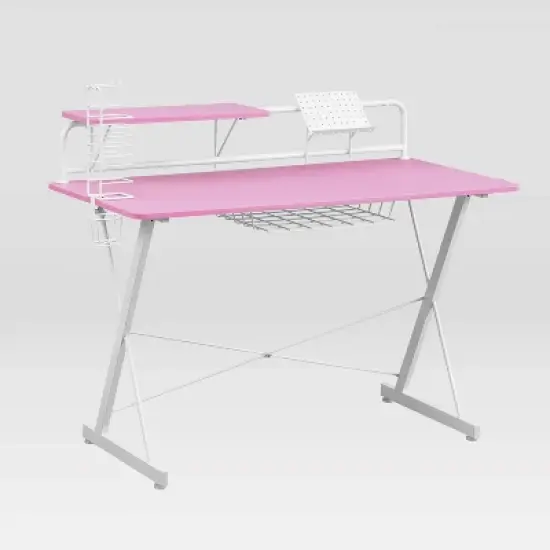 TS 200 Carbon Computer Gaming Desk Pink - Techni Sport image {3}