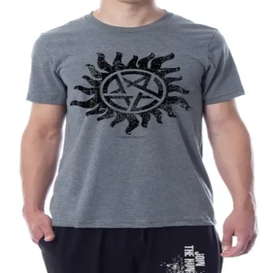 Supernatural Mens' Join The Hunt Anti-Possession Sleep Pajama Set Multicolored image {2}