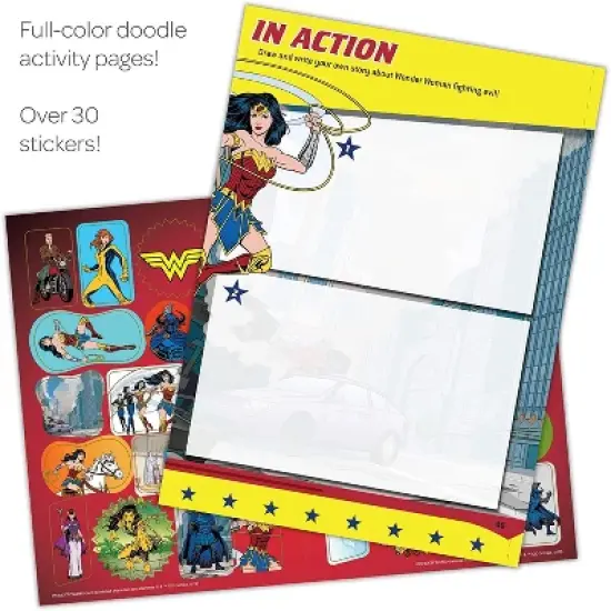 Bendon Wonder Woman Activity Book with 30 Stickers, Ages 5+, 48 Pages image {1}