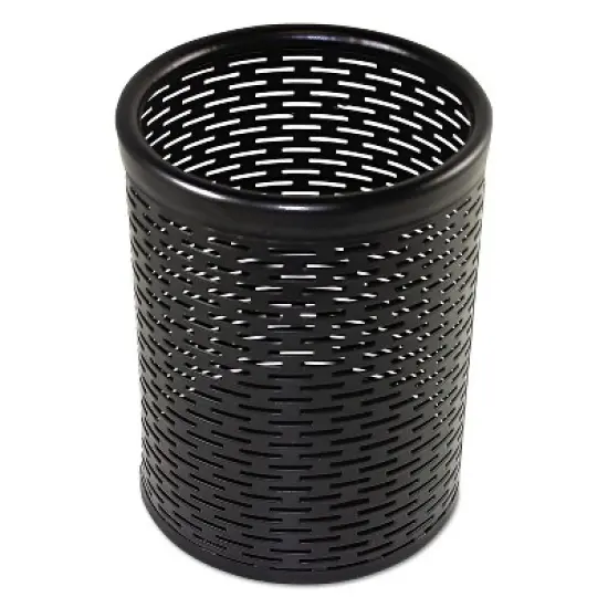 Artistic Urban Collection Punched Metal Pencil Cup 3 1/2 x 4 1/2 Black ART20005 image {3}