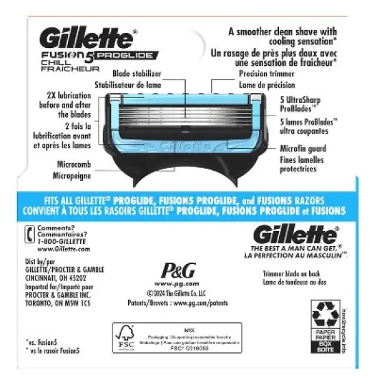Gillette ProGlide Chill Razor Refills for Men image {9}