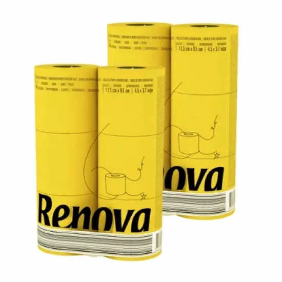 3-Ply 140-Sheet Yellow Toilet Paper Bright Decorative Bulk Sandalwood-Scented Rolls image {8}