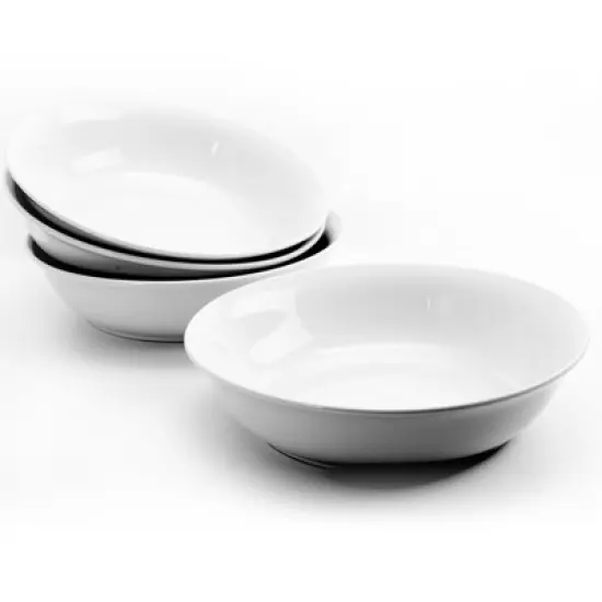 Gibson Home 4 Piece Wide 8.75 in. Stoneware Dinner and Serving Bowls in White image {2}