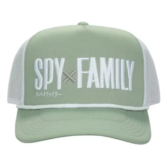 Spy X Family Logo Men's Green Foam Trucker Hat image {1}
