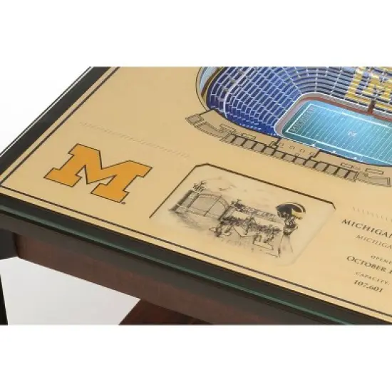 NCAA Michigan Wolverines 25-Layer StadiumViews Lighted End Table image {3}