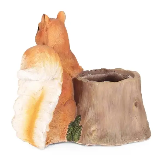 Christopher Knight Home 19" Wide Mohar Concrete Outdoor Novelty Squirrel Planter Brown image {6}