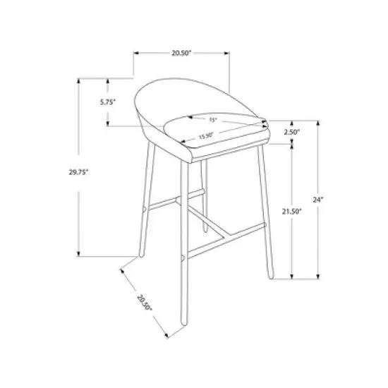 Set of 2 Counter Height Barstools - EveryRoom image {3}