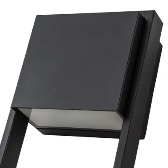 C Cattleya 1-Light Matte Black Integrated LED Outdoor Wall Light Sconce image {3}