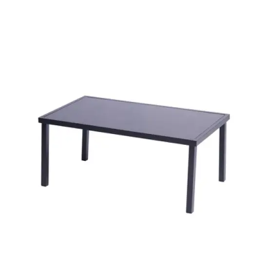 4pc Outdoor Garden Patio Conversation Set - Black - WELLFOR image {6}