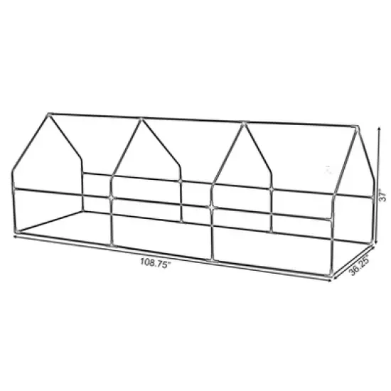 Gardenised Green Outdoor Waterproof Portable Plant Greenhouse with 2 Clear Zippered Windows image {3}