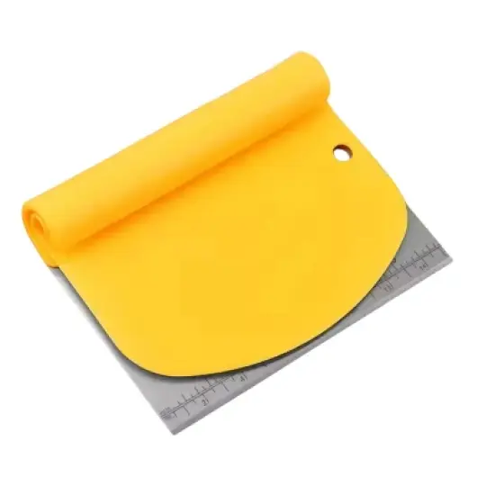 Kitcheniva Stainless Steel Dough Cutter With Scale image {3}