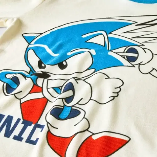 Boys' Sonic the Hedgehog Snug Fit 4pc Pajama Set - Blue image {2}