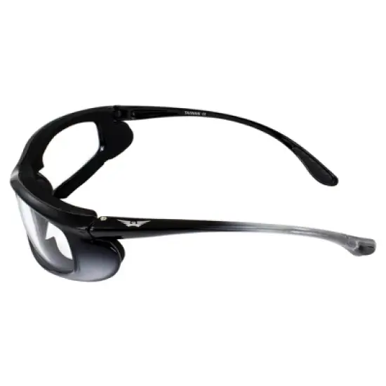 2 Pairs of Global Vision Eyewear Shadow Motorcycle Glasses with Clear, Flash Mirror Lenses image {2}