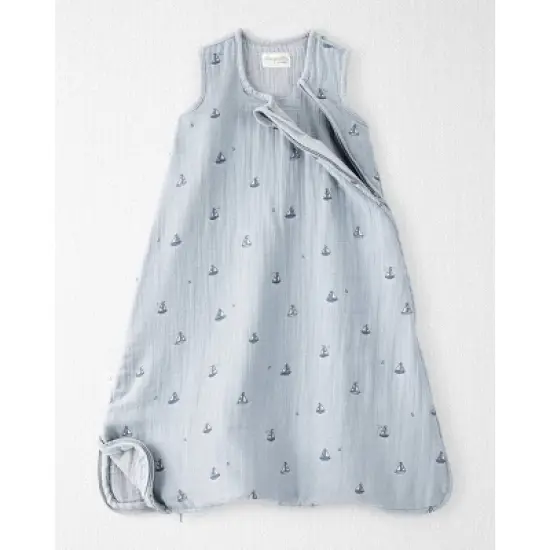 Little Planet by carter's Sleepbag - S - Gauze Blue Sailboat image {1}
