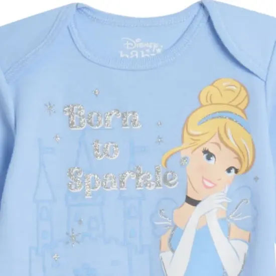 Disney Princess Baby Girls 3 Pack Long Sleeve Swaddle Sleeper Gowns Newborn  image {5}