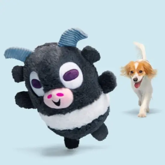 BARK Classic Fuzzy Farm Goat Dog Toy image {5}