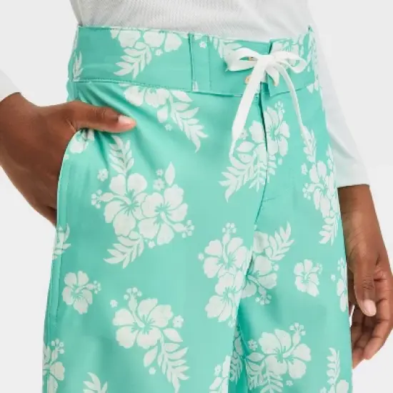Boys' Floral Swim Shorts - art class&trade; Green image {2}