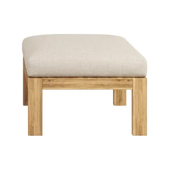 FIONECA 3-Piece Outdoor Acacia Wood Sectional Sofa Set with Cushions image {8}