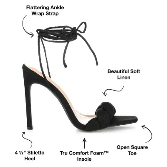 Journee Collection Womens Edelie Tru Comfort Foam Open Toe High Stiletto Pumps image {7}