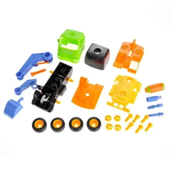 Ready! Set! Play! Link 27 Piece Take-A-Part Engineering Excavator Construction Vehicle Truck Set image {9}