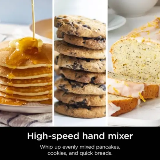 Ninja Foodi Power Mixer System with Hand Blender & Hand Mixer Combo and 3-Cup Blending Vessel - CI101: Immersion Blender, 5 Speeds, Whisk image {3}