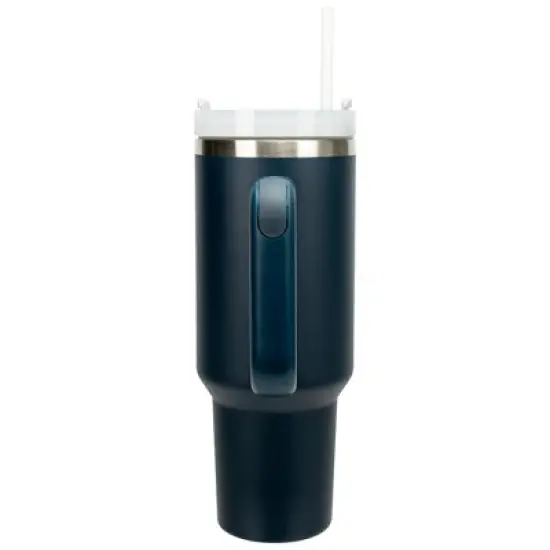 Elanze Designs Falling Snowflake Winter Snow Queen Wrap-Around 40 Oz. Stainless Steel Water Bottle Coffee Mug, Spill & Leak Resistant, Travel Tumbler image {1}