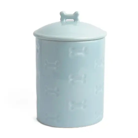 Park Life Designs 46 fl oz Manor Dog Treat Jar Food Storage Container - Aqua Blue image {5}