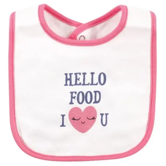 Hudson Baby Infant Girl Cotton Bibs, Food Puns Girl, One Size image {10}