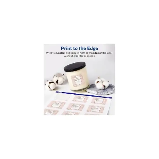 Avery Laser/Inkjet Multipurpose Label 2" x 2" White 12 Labels/Sheet 8 Sheets/Pack (64510) image {7}