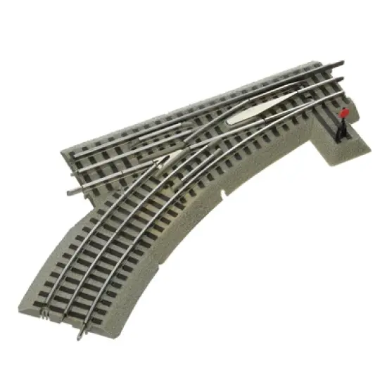 Lionel Trains O-Gauge Fastrack O36 Manual Left Hand Switch Track Piece w/ Curve image {3}