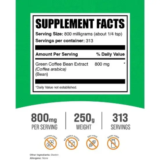 BulkSupplements Green Coffee Bean Extract Powder image {1}
