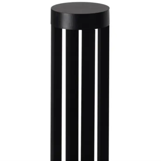 Round Black LED Garden Aluminum Light, Gardenized Decorative Outdoor Bollard Light for Garden, Pathway, and Driveway image {13}