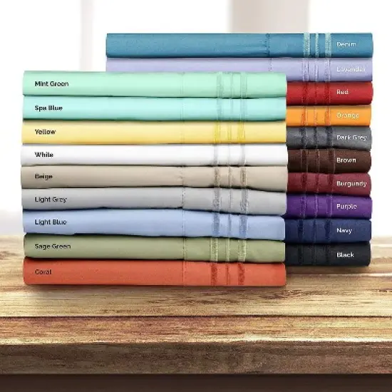 Pillowcase Set of 4 Soft Double Brushed Microfiber - CGK Linens image {3}