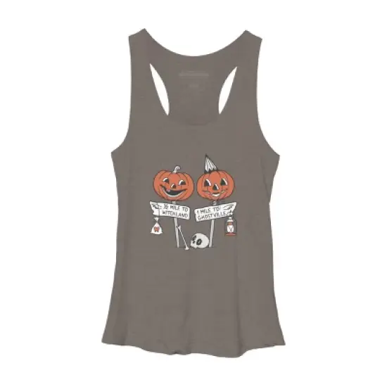 Women's Design By Humans Halloween Pathways By runcatrun Racerback Tank Top image {3}