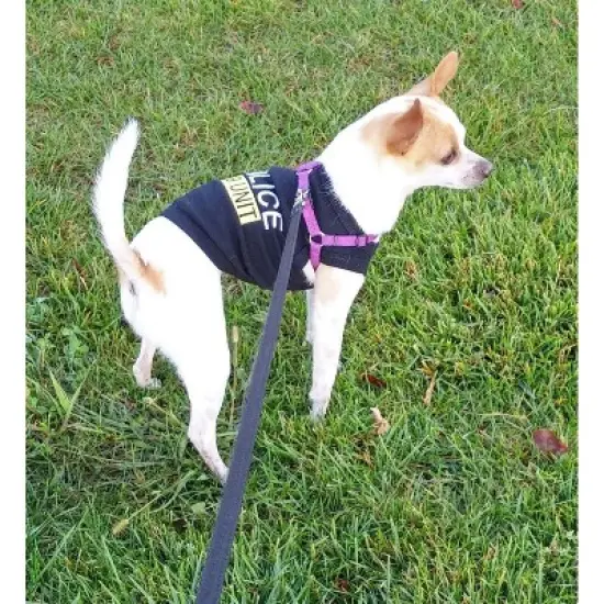 Parisian Pet 'Police' K-9 Unit Dog Outfit &ndash; Comfortable Uniform for Small Dogs & Cats, Black image {4}