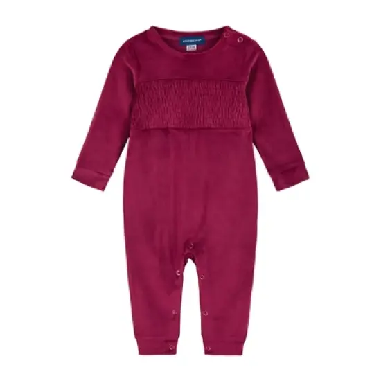 Andy & Evan Toddler  Girls Red Velvet Romper w/Headband, Size 12-18 Months image {3}