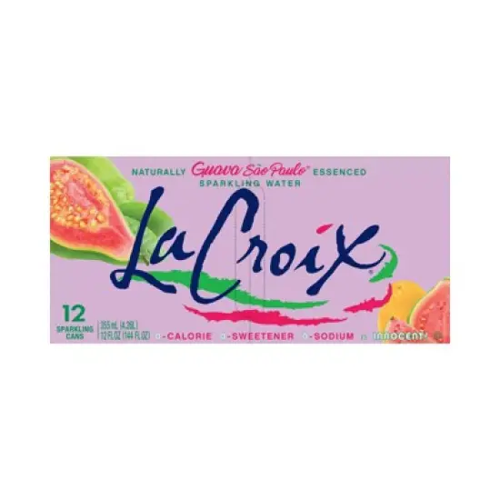 La Croix Guava Sao Paulo Sparkling Water - Case of 2/12 pack, 12 oz image {3}