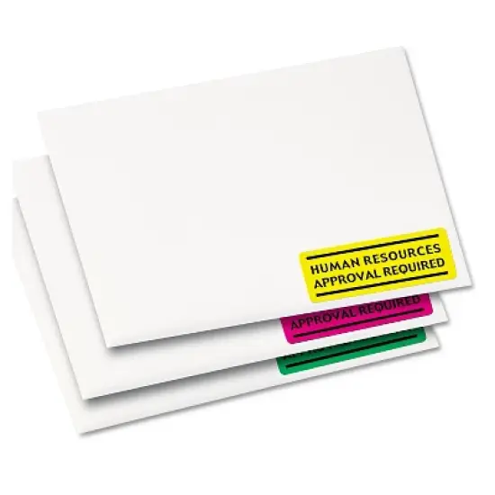 Avery High-Visibility Permanent ID Labels Laser 1 x 2 5/8 Asst. Neon 450/Pack 5979 image {1}