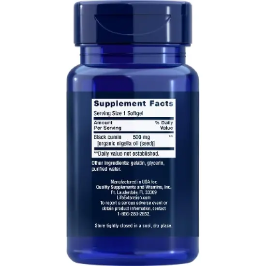 Black Cumin Seed Oil by Life Extension  -  60 Softgel image {1}
