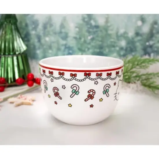 Silver Buffalo Sanrio Hello Kitty Holiday Ceramic Soup Mug | Holds 24 Ounces image {4}