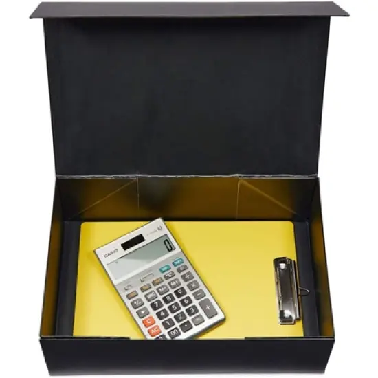 Stockroom Plus 5 Pack Hard Document Storage Box with Magnetic Closure Lid (13.5 x 9 x 4 in) image {6}