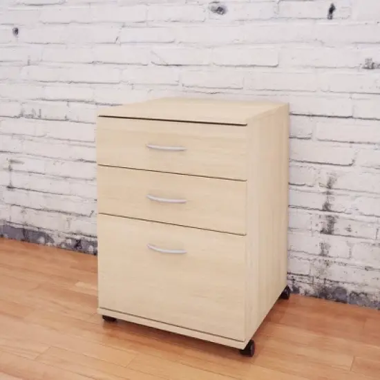 2pc Essentials Home Office Set with 3 Drawer File Cabinet - Nexera image {1}